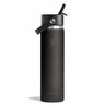 Hydro Flask Wide Flex Straw Cap Bottle, Black/24oz Black