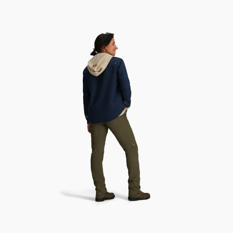Royal Robbins Women's Clouds Rest Hemp Long-Sleeve - Deep Blue Heather Deep Blue Heather