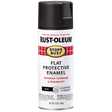 RUST-OLEUM 12 OZ Stops Rust Protective Enamel Spray Paint - Flat Black BLACK
