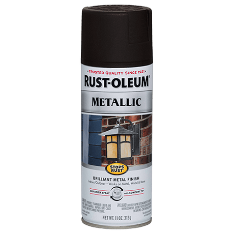 RUST-OLEUM 12 OZ Stops Rust Metallic Spray Paint - Oil Rubbed Bronz OIL_RUBBED_BRONZE