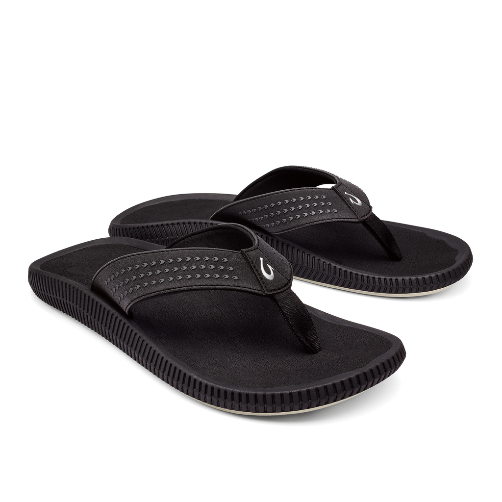 Olukai Men's Ulele Sandal BLACK/BLACK
