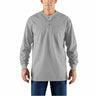Carhartt Men's Flame-Resistant Frc Loose Fit Medium Weight Long-Sleeved Pocket Henley TSht Light Gray