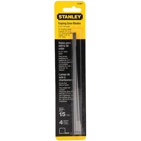 Stanley Tools 6-1/2" 15 TPI Coping Saw Spare Blades