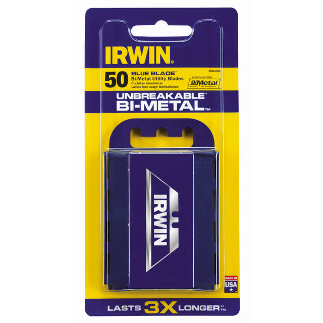 IRWIN INDUSTRIAL TOOL Bi-Metal Utility Knife Blades - 50 PACK