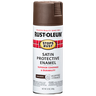 RUST-OLEUM 12 OZ Stops Rust Protective Enamel Spray Paint -Satin Dark Brown DKBRN