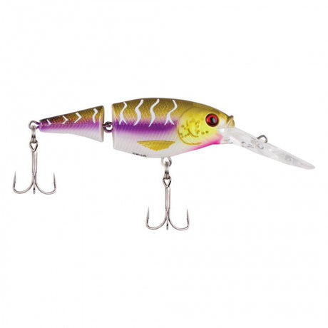 Berkley Flicker Shad Jointed | 1/5 oz | 2in | 5cm | 8 | 5'-7' | 1.5m-2.1m | Model #FFSH5J-PT Purple Tiger