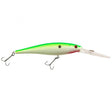Berkley Flicker Minnow | 1/4 oz | 3in | 7.5cm | 8 | 14'-17' | 4.3m-5.2m | Model #FFMN7D-CPR Chartreuse Pearl