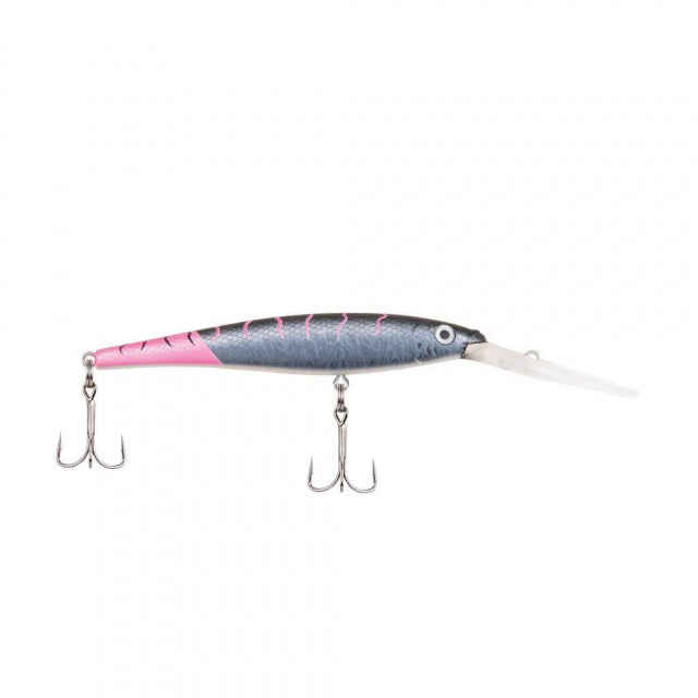 Berkley Flicker Minnow | 1/4 oz | 3in | 7.5cm | 8 | 14'-17' | 4.3m-5.2m | Model #FFMN7D-FTBC Firetail MF Black Cougar