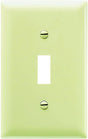 Pass & Seymour 1 Gang Toggle Opening Wall Plate, Ivory 1G