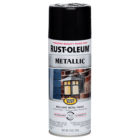 RUST-OLEUM 12 OZ Stops Rust Metallic Spray Paint - Black Night BLACK_NIGHT