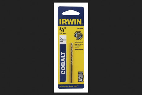 IRWIN INDUSTRIAL TOOL 1/8 X 2-3/4 HSS Jobber Length Cobalt Drill Bit 1/8IN