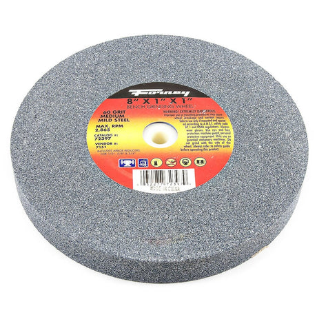 Forney Bench Grinding Wheel, 8 in x 1 in x 1 in / 60GRIT