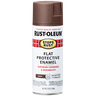 RUST-OLEUM 12 OZ Stops Rust Protective Enamel Spray Paint - Flat Brown BROWN
