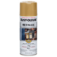 RUST-OLEUM 12 OZ Stops Rust Metallic Spray Paint - Gold Rush GOLD_RUSH
