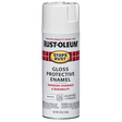 RUST-OLEUM 12 OZ Stops Rust Protective Enamel Spray Paint - Gloss Pure White WHITE
