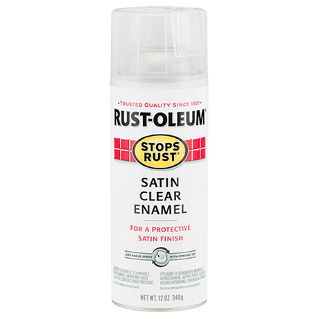 RUST-OLEUM 12 OZ Stops Rust Clear Enamel - Satin Clear CLEAR /  / SATIN