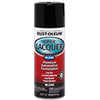 RUST-OLEUM 12 OZ Automotive Acrylic Lacquer Spray Paint - Black BLACK