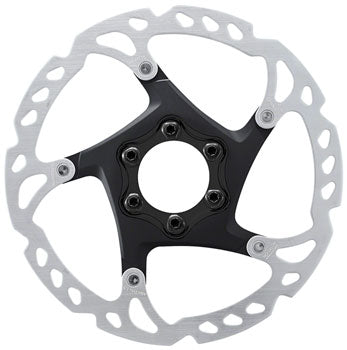 SHIMANO DEORE XT SM-RT76 DISC ROTOR- 160MM, 6-BOLT SILVER_BLACK