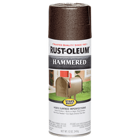 RUST-OLEUM 12 OZ Stops Rust Hammered Spray Paint - Brown BROWN