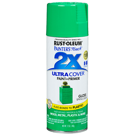 RUST-OLEUM 12 OZ Painter's Touch 2X Ultra Cover Gloss Spray Paint - Gloss Spring Green SPRING_GREEN /  / GLOSS
