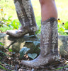 Corral Boots Bone Embroidery Snip Toe WHITE