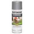 RUST-OLEUM 12 OZ Stops Rust Hammered Spray Paint - Silver SILVER