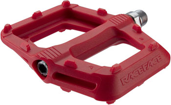 Race Face RIDE PEDALS - PLATFORM, COMPOSITE, 9/16`, Red RED / 9/16IN