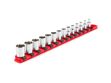 Tekton 1/4 Inch Drive 6-Point Socket Set, 14-Piece (4-15 mm) 1/2_DR
