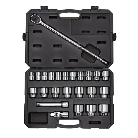 Tekton 3/4 Inch Drive 6-Point Socket and Ratchet, 24-Piece (3/4-2 in.)