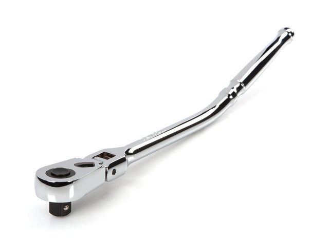 Tekton 1/2 Inch Drive x 14 Inch Flex Head Quick-Release Bent Handle Ratchet