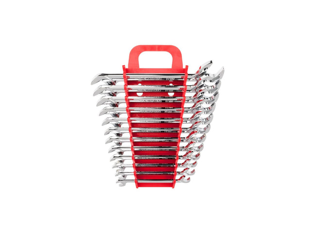 Tekton Angle Head Open End Wrench Set, 12-Piece (8-19 mm) - Holder