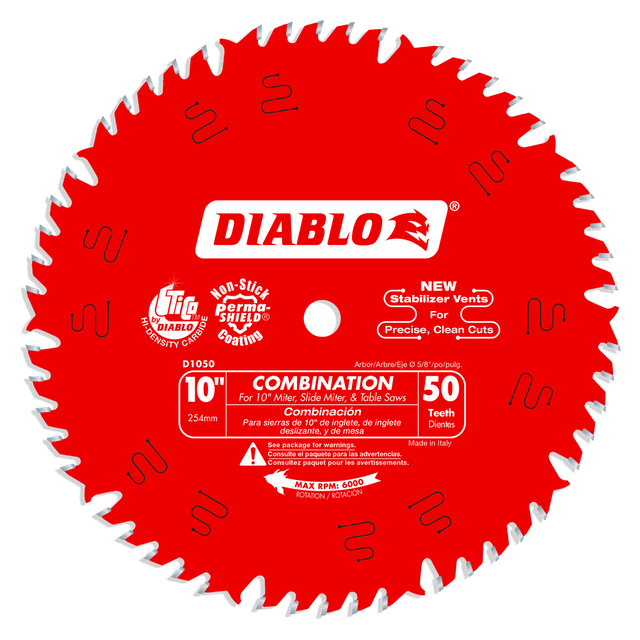 DIABLO 10 in. x 50 Tooth Combination Saw Blade