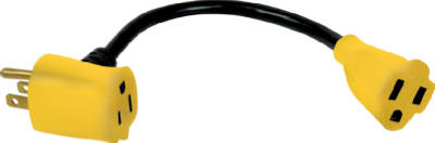 Missing Vendor Pigtail Outlet Adapter - YELLOW/BLACK