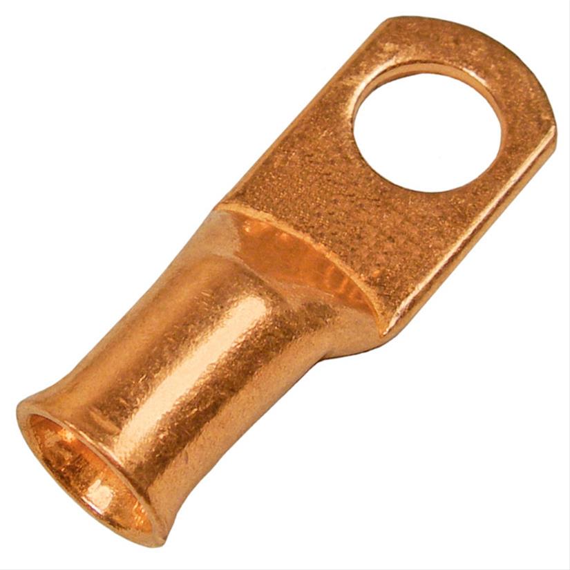 Pico Tubular Ring Lug Connector, 1/4in Stud, 6 AWG, 2 pack